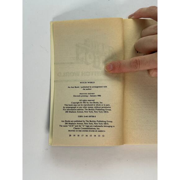 Vintage Science Fiction Paperback - Witch World - Andre Norton - 1986 Ace Book - Picture 5 of 6